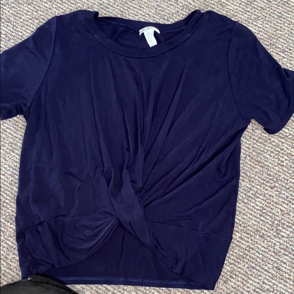 Slightly Cropped Tied Shirt